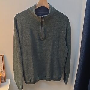 Men's Cremieux Dark Green 1/4 Zip Sweater